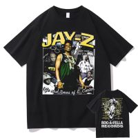 Rapper Jay Z Roc A Fella Record Dua Sisi Grafis Pria T-Shirt Pria Mode Streetwear Pria T Shirt Pria Hip Hop Rap Tshirt S-4XL-5XL-6XL