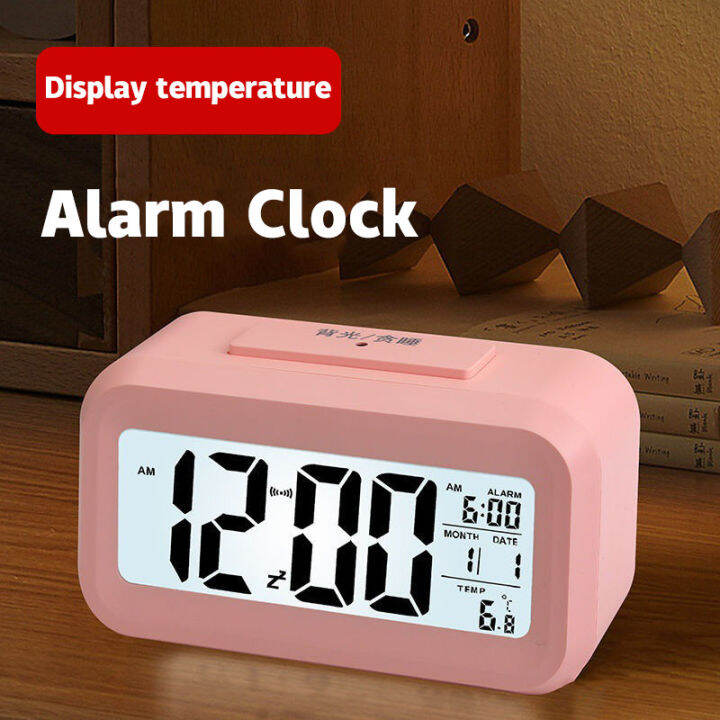 Smart Clock LED Display Digital Alarm Clock Night Light Easy To Operate