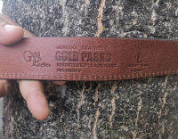 ปลายเฉียง Leather Genuine Goldparko เข็มขัดสุดเท่ ของชาว Cowboy