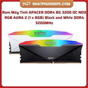 Ram Máy Tính APACER DDR4 8G 3200 OC NOX RGB AURA 2 1 x 8GB Black and Whte