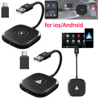 Wireless CarPlay Adapter สำหรับ Wireless Auto Car Adapter Wireless Carplay Dongle Plug Play 2.4Ghz 5GHz WiFi Online Update