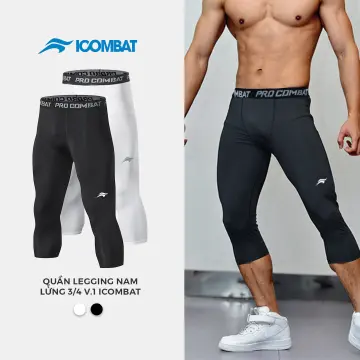 3/4 Cropped Pants Men's Sports Compression Tight Leggings Running Sports  Joggings Elastic Compressions Sweatpant Fitness Pants