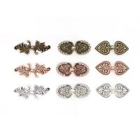 1 Pairs Vintage Cape Cloak Clasp Fasteners Flower Buttons for Sew on Hooks Clothing Cardigan Sweater Cheongsam Shawls Clip Haberdashery