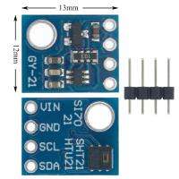 เซ็นเซอร์ความชื้น 1 ชิ้นพร้อมอินเทอร์เฟซ I2C Si7021 GY-21 HTU21 สําหรับ Arduino-Industrial-High Precision