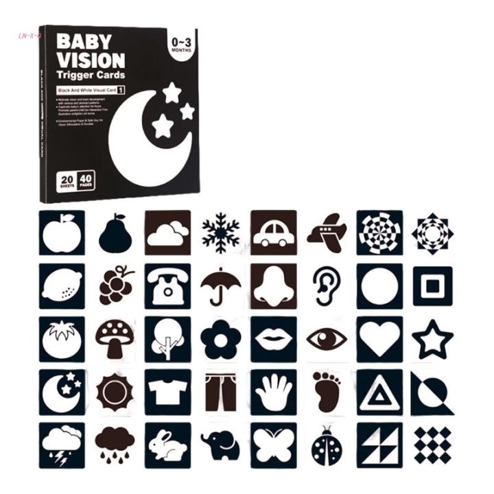 51ba-baby-visual-stimulation-card-high-contrast-baby-flashcard-black-white-visual