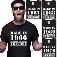 Made In 1966-1970 Birthday Male T Shirt Older Present Graphic Oversized Fashion Grandad Fathers Day Unique T Shirts 【Size S-4XL-5XL-6XL】