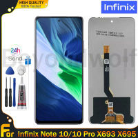 Beyondwolf จอ LCD แบบดั้งเดิมสำหรับ Infinix Note 10 X693 /Note 10 Pro X695D X695สัมผัสหน้าจอ LCD หน้าจอดิจิตอลแทนการประกอบสำหรับหน้าจอ Infinix Note 10/10 Pro