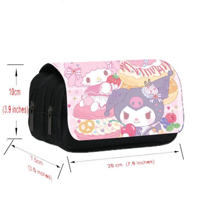 ns3-sanrio-kuromi-กระเป๋าดินสอ-ลายการ์ตูนน่ารัก-สองชั้น-ความจุขนาดใหญ่-สําหรับเด็กนักเรียน