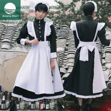 Women Black White Maid Outfit Cute Lolita Dress 2023 New Anime Cosplay  Costume Full Set Cafe Apron Party Uniform Sexy Lingerie - Cosplay Costumes  - AliExpress