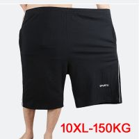 [Chaoku Clothing] กางเกงขาสั้นผู้ชายกางเกงขาสั้นขนาดพิเศษ9XL 8XL 10XL ฤดูChaoku clothingผ้าฝ้ายยืดขนาดใหญ่กีฬาลำลองหลวมขนาดใหญ่50กางเกงขาสั้นสีดำ