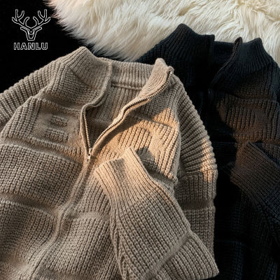 ❁ hnf531 Hanlu Cardigan jacket mens Japanese vintage color simple trend casual couple knitwear sweater