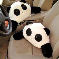 Headrest Pillow Breathable Cute Panda Shape Car Seat Plush Lumbar Pillow Support Car Accessories Interior for Car