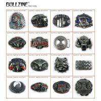 【CW】▨◕  Bullzine Zinc alloy retro INDIAN skull western music band belt buckle LUXURIOUS celtic motor