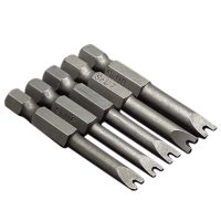 5Pcs Set Security Bit Set Tamper Proof Screwdriver Drill Bit Screw Driver Bits Hex Shank Magnetic U Shaped 1/4 inch Driver Bits