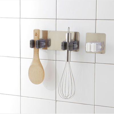 Adhesive Multi-Purpose Hooks Wall Mounted Mop Organizer Holder RackBrush Broom Hanger Hook Kitchen bathroom Strong Hooks