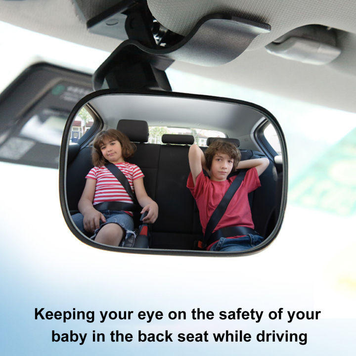 กระจกรถเด็ก-กระจกมองรถยนต์มองหลังอเนกประสงค์ปรับได้360-พร้อมตัวหนีบด้านหลังกระจกนั่งสำหรับแม่อุปกรณ์หัดเดินสำหรับทารกเด็ก