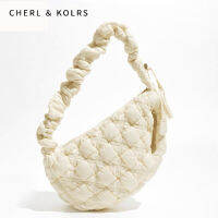 CHERL &amp; KOLRS กระเป๋านุ่มสำหรับผู้หญิงกระเป๋าโฮโบน้ำหนักเบาลำลองเมฆเกาหลีถุงแบบแขวนของขวัญฟรี