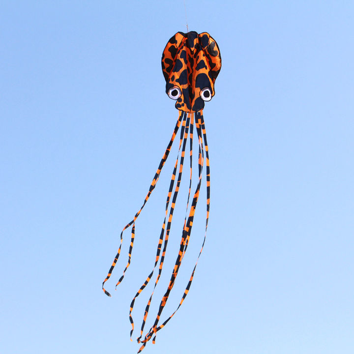 cw-4m-single-line-spot-octopus-frameless-kite-outdoor-software-flying-kite-kids-toy-sport-flying-kite-kids-toys-children-gifts