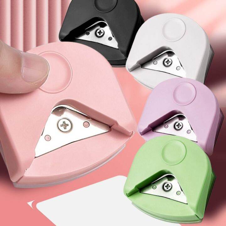 FUTUI Paper Trimmer R4 Corner Punch Arcshaped Paper Cutter R4 Corner Rounder 5 Color Mini