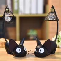 Studio Ghibli Hayao Miyazaki Kikis Delivery Service Black Jiji Night Light Home Decoration Cartoon Anime Kawaii Ornament Crafts