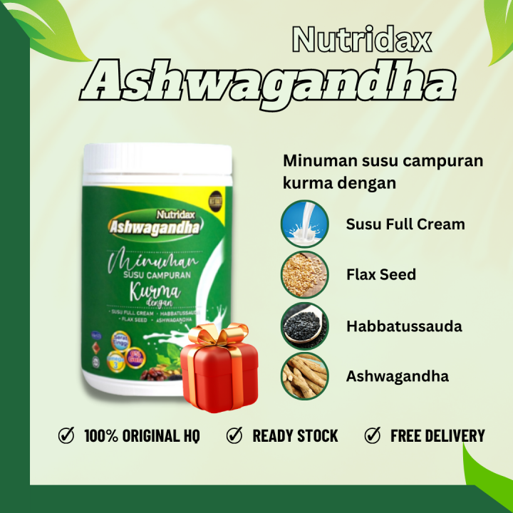 Nutridax Ashwagandha Susu Campuran Kurma dengan Habbatusauda | Turun ...