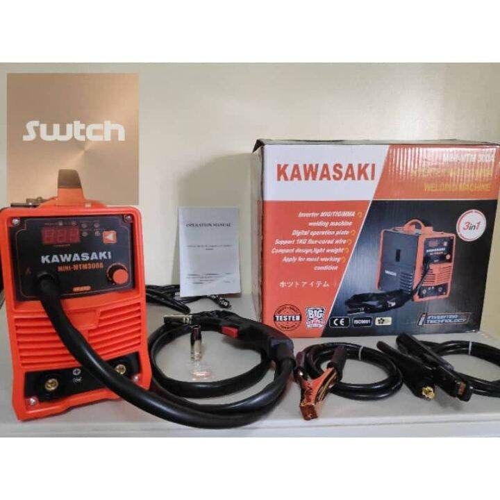 Kawasaki 3in1 Inverter Welding Machine Mig/Tig/Arc Gasless Mini