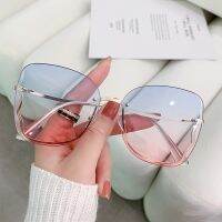 【CC】 New Trimming Frameless Sunglasses Frame Network Sunglassesfishing Glasses Cycling Female Fashion Glass