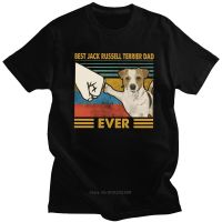 Retro Best Jack Russell Terrier Dad Ever T Shirt For Men Short Sleeve Dog Lover Summer T-shirt Soft Cotton Tee Merchandise Gift