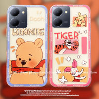 เคสโทรศัพท์ VIVO Y36 5G 4G เคส Phone Case อินเทรนด์เคสลายการ์ตูนหมีสีชมพูน่ารักเคสVIVOY36ซิลิโคนนิ่ม