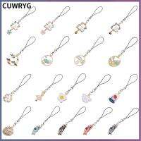 CUWRYG เสน่ห์ สายคล้องกุญแจ เครื่องประดับกระเป๋า แมว ดอกไม้ จี้เคสโทรศัพท์ น่ารัก มินิ