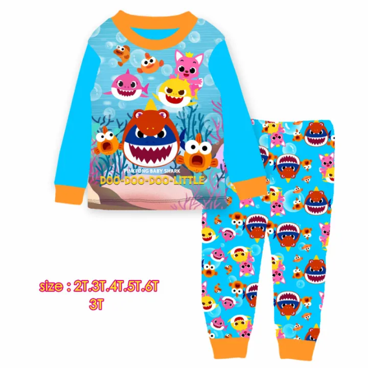 Cuddleme 80159 Baby shark pyjamas/Baju Tidur/儿童睡衣 Lazada