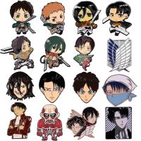 Attack On Titan Brooch Lapel Pins for Backpacks Cute Enamel Pin Brooches for Women Metal Badges Fashion Jewelry Accessories