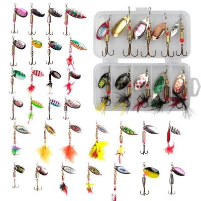 10pcs Fishing Lure Metal Spinner Spoon Wobbler Saltwater Rooster Tail Trolling Crankbait Bass Walleye Trout Perch Pike Salmon excitement