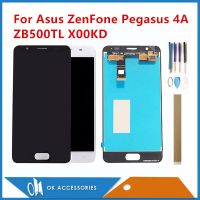 5.0 "สำหรับ Asus Zenfone Pegasus X00kd Zb500tl 4a จอแสดงผล Lcd พร้อมชุดเซ็นเซอร์ดิจิทัลกระจกหน้าจอสัมผัสพร้อมเทปเครื่องมือ