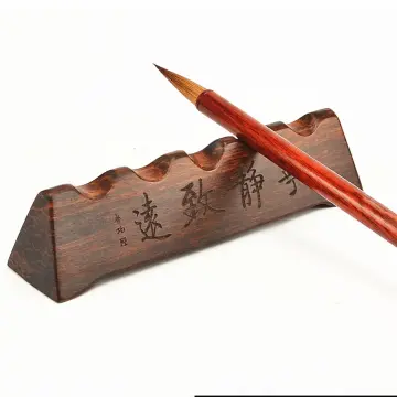 FaLX Writing Brush Holder Smooth Surface Jade-like Glossy Portable Chinese  Painting Brush Stand for Home 