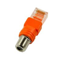 1ชิ้นตัวเชื่อมต่อแบบ F-Type Rf หญิงไปยัง Rj45 Coaxial Barrel Coupler อะแดปเตอร์ Coax อะแดปเตอร์ Rj45กับ Rf