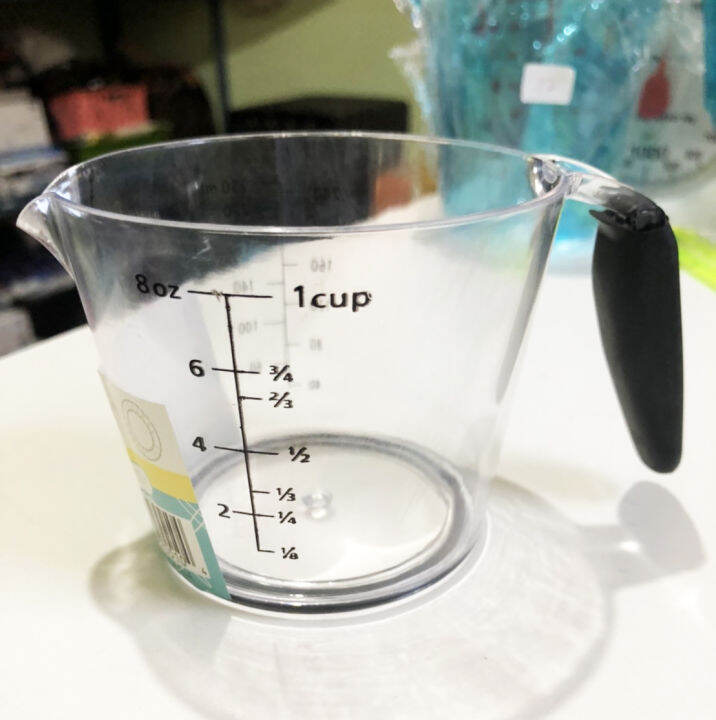 measuring-cup-ถ้วยตวง-ถ้วยพลาสติก-250ml-1cup-8-oz-แก้วตวง-ถ้วยตวงทำขนม-แก้วตวงน้ำ-ถ้วยตวงชงกาแฟ-ถ้วยตวงของเหลว-ถ้วยตวงแป้ง-ถ้วยตวงของแห้ง