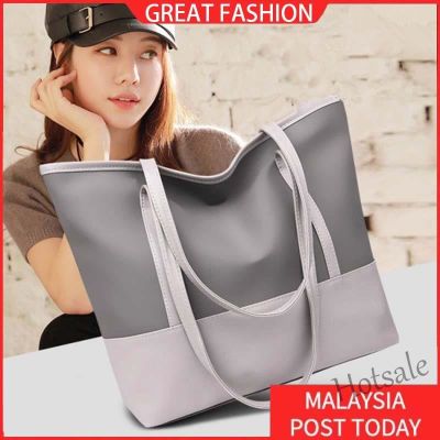 【hot sale】☒ C16 Womens Nylon Hand Bag Tote Bag PU Leather Shoulder Bag Large Capacity Handle Bag