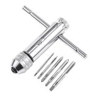 Upgrade Adjustable 3 8mm T Handle Ratchet Tap Wrench With M3 M8 Machine Screw Thread Metric Plug Machinist Tool Hand Tool Set A