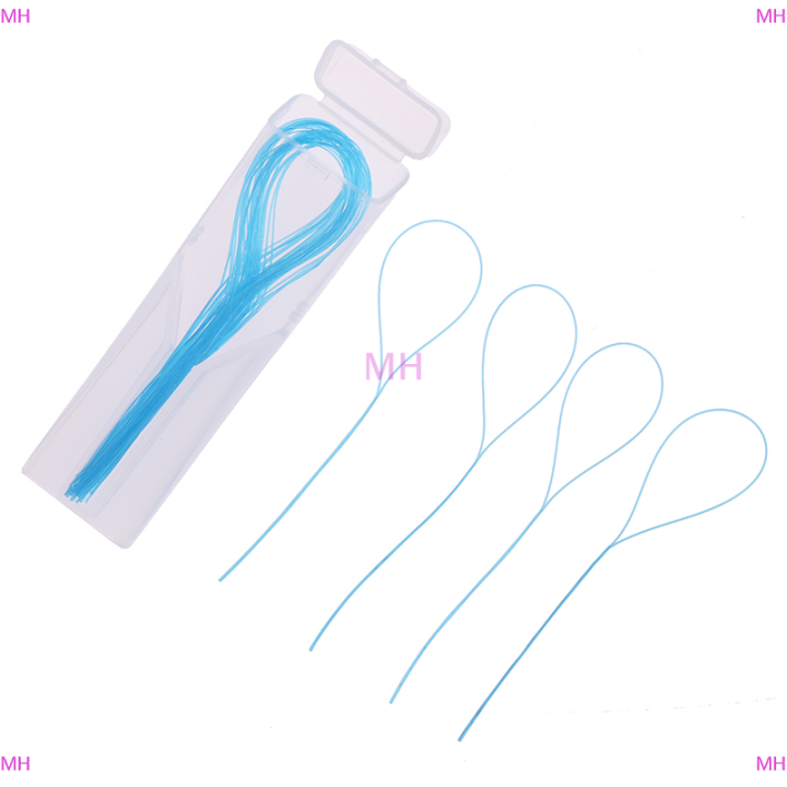 lowest-price-mh-35pcs-dental-floss-threaders-ผู้ถือฟันระหว่างจัดฟันฟันสะพาน-hilo