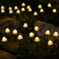 Solar LED Holiday Mushroom Outdoor Waterproof Fairy Festival String Light Decoration Christmas Tree Garden Patio Pathway Yard