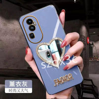 เคสโทรศัพท์มือถือพร้อมส่งสำหรับ OPPO Reno10 Pro + Plus Reno 10 8T 8Z 8 Pro 5G A78 A58 4G NFC A98 2023แฟชั่นเคสมือถือชุบโลหะด้วยไฟฟ้าเคสนิ่ม TPU กระจกแต่งหน้ารูปหัวใจเคสกล้องกันกระแทกเคสด้านหลัง OppoA78 OPPOA58