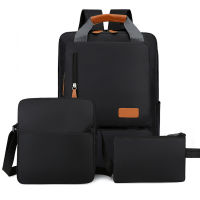 Mens 3-Sets Large Capacity Business Laptop Backpack Teenagers Schoolbags Travel Sports Casual School Bags Pack For Male Female