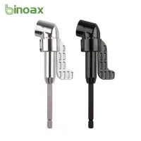 Binoax 1/4" Magnetic Angle Bit Driver Adapter Screwdriver 360 Degree Adjustable Thumb Flange Off-Set Power Head Power Drill Drills  Drivers