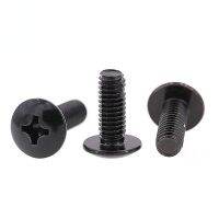 25pc M8 8mm Large Flat Head Cross Bolt M8 Screw Mushroom Umbrella Head Phillips Bolt L=12-50mm 16mm 20mm 30mm Machine Screw Nails Screws  Fasteners