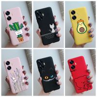 Untuk Oppo Realme C55 Casing RealmeC55 C 55 Penutup Kaktus Kucing Lucu Silikon Permen Lembut Casing Telepon Fundas untuk Realme C55 Bumper Coque