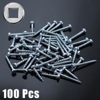 100pcs Stainless Steel SQ2 Pocket Hole Screws Recessed Round Pan Head Tapping Screws Wood Thread Pocket Woodworking Screw