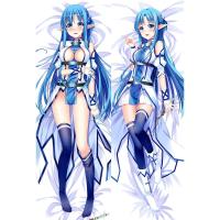 (ถ้ากำหนดเองติดต่อเรา) อะนิเมะ Waifu Yuuki Asuna ศิลปะดาบปลอกหมอนสองด้านออนไลน์ Dakimakura Otaku Hugging ร่างกายตกแต่ง Kirito Pillowcas