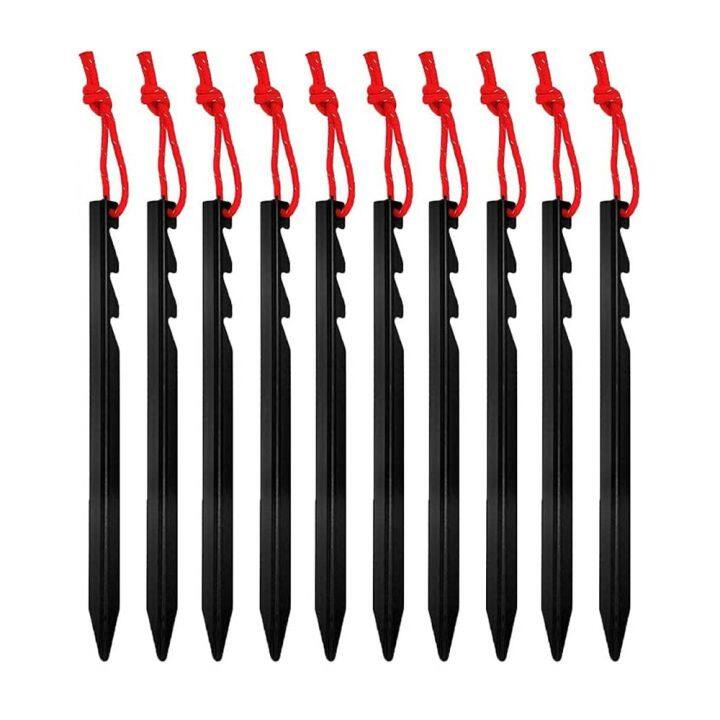 Aluminum Tent Stakes Pegs 10 Pack Aluminum Ground Pegs Heavy Duty Tri