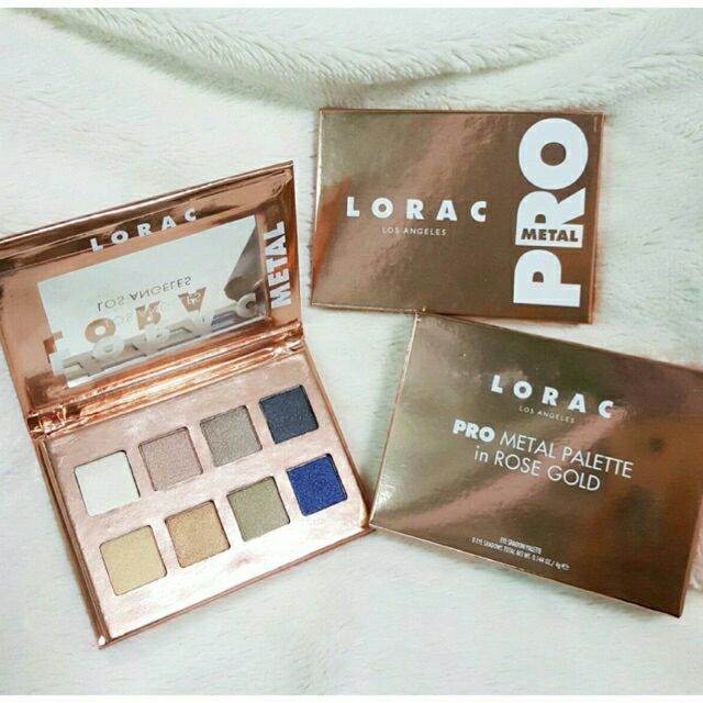 lorac-pro-metal-eye-shadow-palette-in-rose-gold-โทนสีหรูหรา-ขนาดพอเหมาะ-สินค้านำเข้าจากจีu